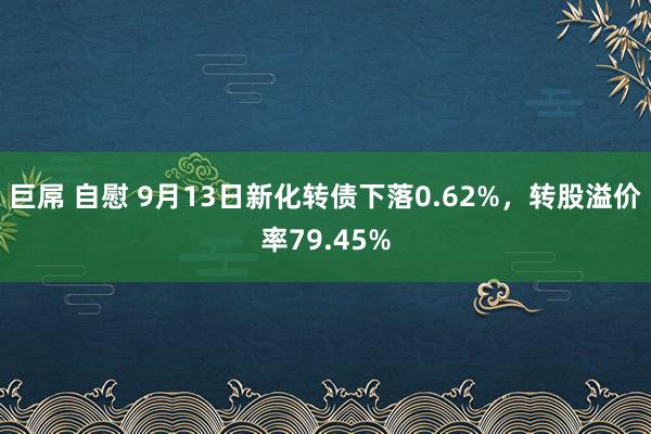 巨屌 自慰 9月13日新化转债下落0.62%，转股溢价率79.45%