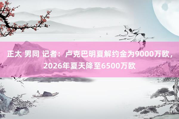 正太 男同 记者：卢克巴明夏解约金为9000万欧，2026年夏天降至6500万欧