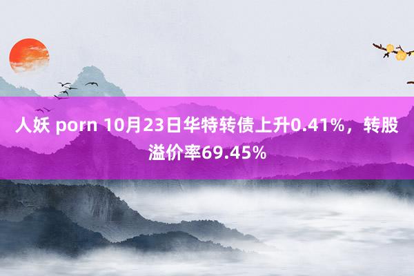 人妖 porn 10月23日华特转债上升0.41%，转股溢价率69.45%