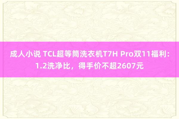 成人小说 TCL超等筒洗衣机T7H Pro双11福利：1.2洗净比，得手价不超2607元