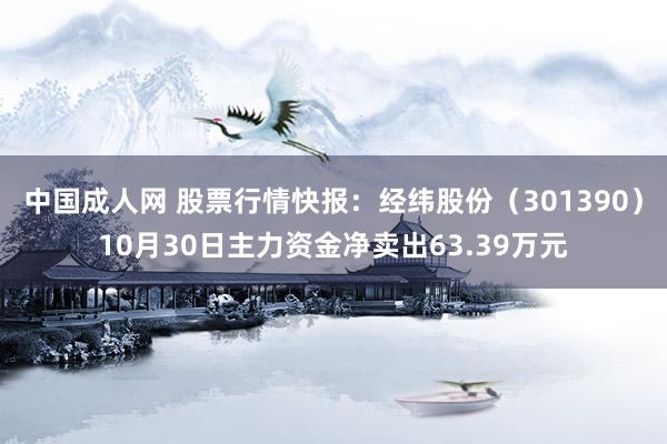 中国成人网 股票行情快报：经纬股份（301390）10月30日主力资金净卖出63.39万元