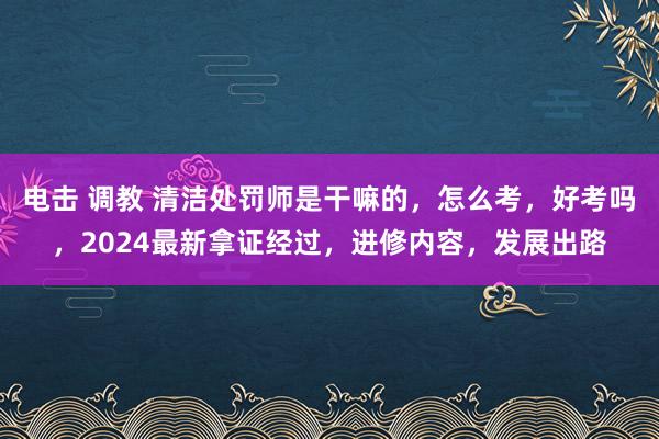 电击 调教 清洁处罚师是干嘛的，怎么考，好考吗，2024最新拿证经过，进修内容，发展出路