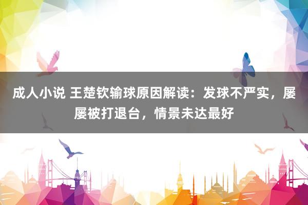 成人小说 王楚钦输球原因解读：发球不严实，屡屡被打退台，情景未达最好