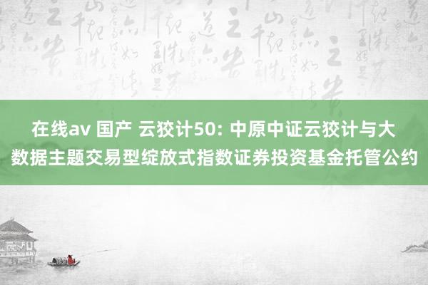 在线av 国产 云狡计50: 中原中证云狡计与大数据主题交易型绽放式指数证券投资基金托管公约