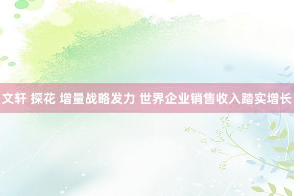 文轩 探花 增量战略发力 世界企业销售收入踏实增长