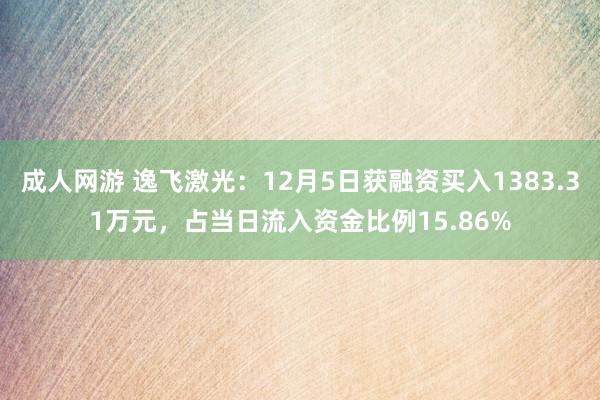 成人网游 逸飞激光：12月5日获融资买入1383.31万元，占当日流入资金比例15.86%