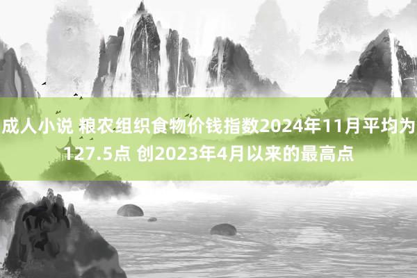 成人小说 粮农组织食物价钱指数2024年11月平均为127.5点 创2023年4月以来的最高点