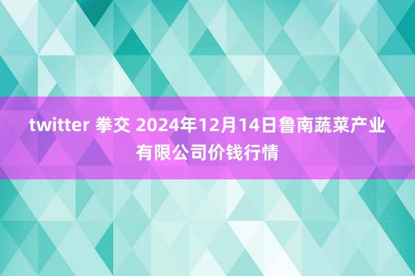 twitter 拳交 2024年12月14日鲁南蔬菜产业有限公司价钱行情