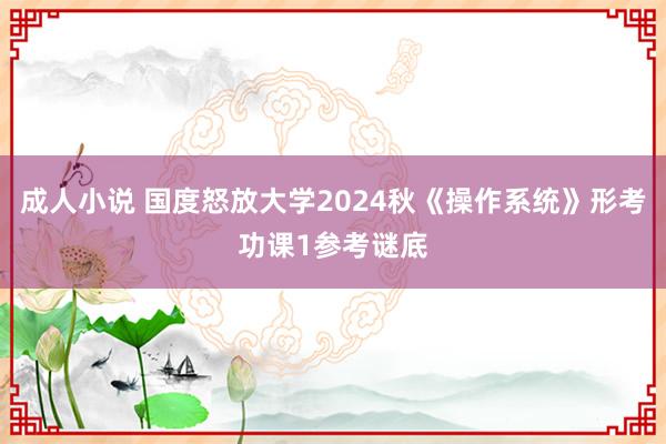 成人小说 国度怒放大学2024秋《操作系统》形考功课1参考谜底