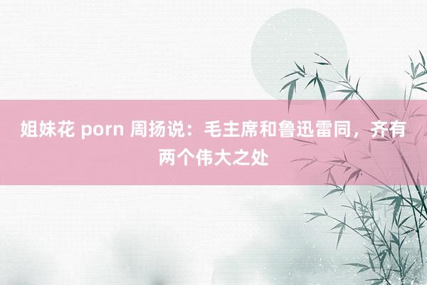 姐妹花 porn 周扬说：毛主席和鲁迅雷同，齐有两个伟大之处