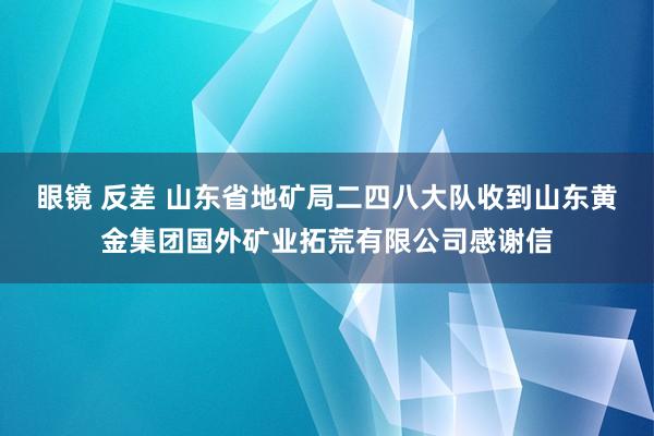 眼镜 反差 山东省地矿局二四八大队收到山东黄金集团国外矿业拓荒有限公司感谢信