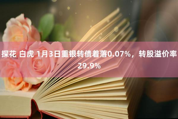 探花 白虎 1月3日重银转债着落0.07%，转股溢价率29.9%