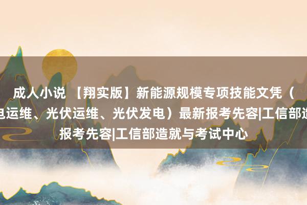 成人小说 【翔实版】新能源规模专项技能文凭（风电运维、火电运维、光伏运维、光伏发电）最新报考先容|工信部造就与考试中心