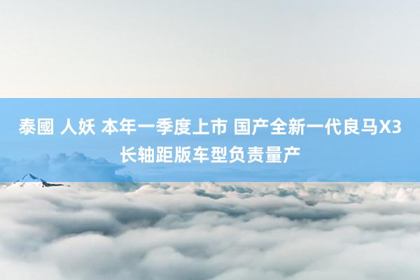 泰國 人妖 本年一季度上市 国产全新一代良马X3长轴距版车型负责量产