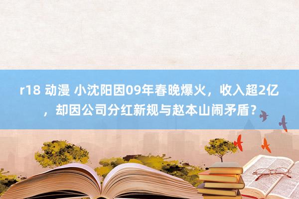 r18 动漫 小沈阳因09年春晚爆火，收入超2亿，却因公司分红新规与赵本山闹矛盾？