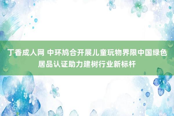 丁香成人网 中环鸠合开展儿童玩物界限中国绿色居品认证助力建树行业新标杆