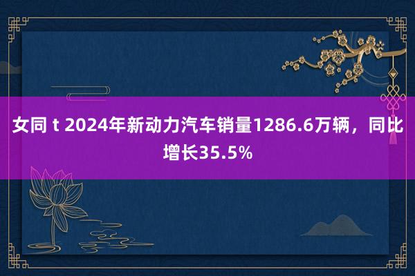 女同 t 2024年新动力汽车销量1286.6万辆，同比增长35.5%