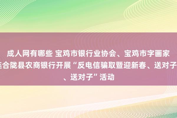 成人网有哪些 宝鸡市银行业协会、宝鸡市字画家协会连合陇县农商银行开展“反电信骗取暨迎新春、送对子”活动